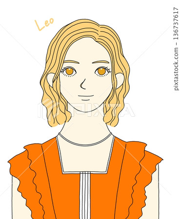 獅子座圖案女孩 136737617