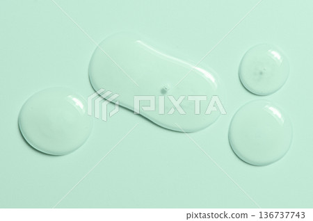 Drops of cosmetics. Facial serum or micellar water or gel. 136737743