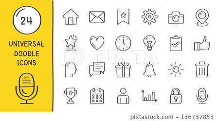 Universal Doodle Icons 136737853
