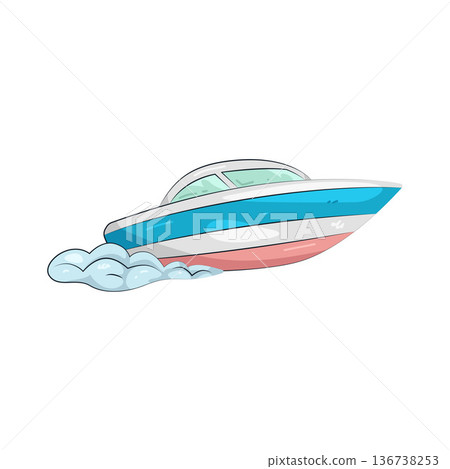 Illustration of speedboat Illustration of speedboat 136738253