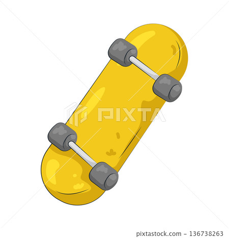 Illustration of skateboard  136738263