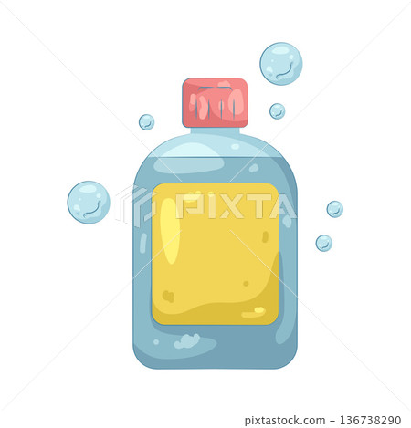 Illustration of bubble bottle 136738290