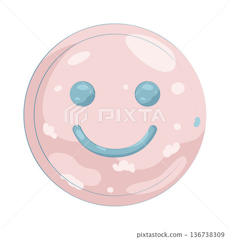 Illustration of smile bubble Illustration of smile bubble 136738309