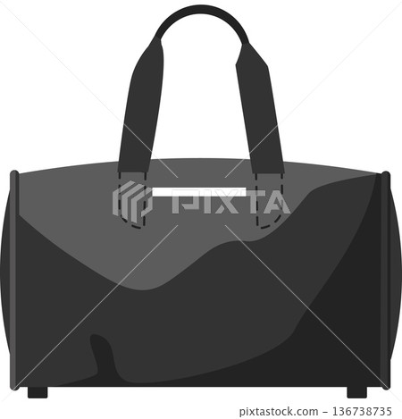 Sport bag vector icon isolated on white Sport bag vector icon isolated on white 136738735