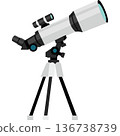 Telescope for space study vector icon isolated on white 136738739