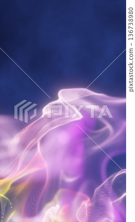 Abstract purple and pink flowing mesh waves on deep blue background, with soft neon glow and smooth motion for modern technology wallpaper Abstract purple and pink flowing mesh waves on deep blue background, with soft neon glow and smooth motion for modern technology wallpaper 136738980