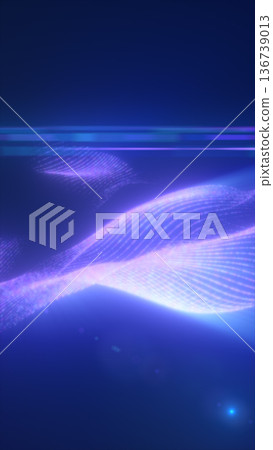 Blue abstract wave lines flowing smoothly across a dark background, representing digital motion and calm futuristic energy Blue abstract wave lines flowing smoothly across a dark background, representing digital motion and calm futuristic energy 136739013