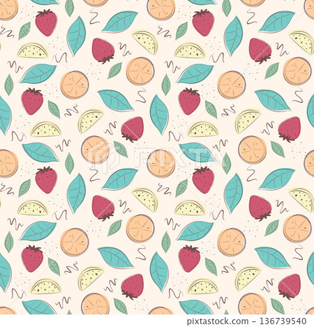 fruity seamless pattern 136739540