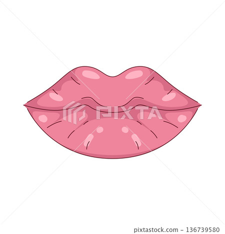 Illustration of lips 136739580