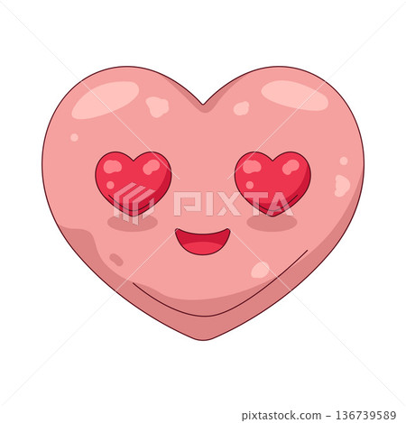 Illustration of Heart eyes Illustration of Heart eyes 136739589