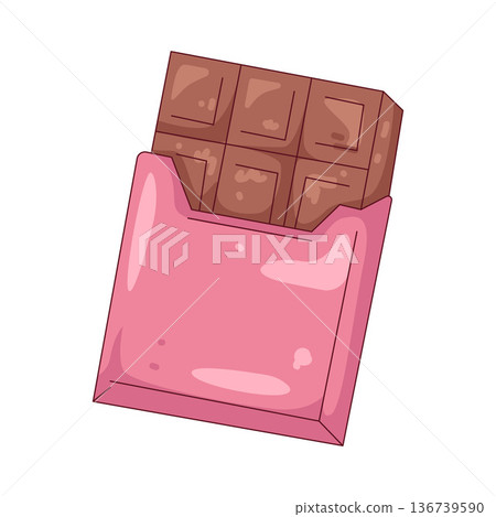 Illustration of chocolate bar Illustration of chocolate bar 136739590