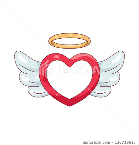 Illustration of angel heart Illustration of angel heart 136739613
