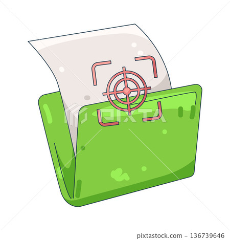 Illustration of target folder Illustration of target folder 136739646