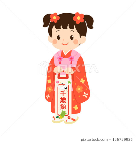 Shichi-go-san, girl in kimono Shichi-go-san, girl in kimono 136739925