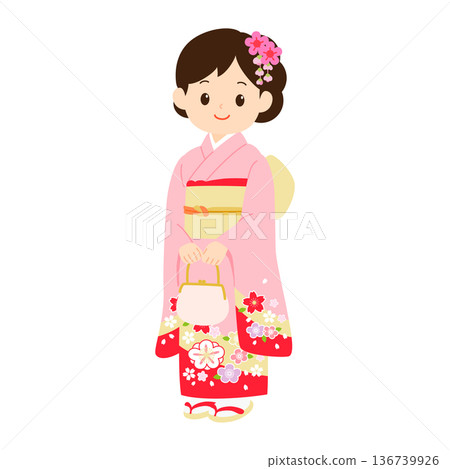 Shichi-go-san, girl in kimono Shichi-go-san, girl in kimono 136739926