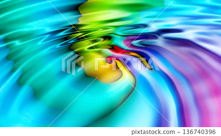 Bright abstract colorful background, circles from a drop on multicolor water Bright abstract colorful background, circles from a drop on multicolor water 136740396