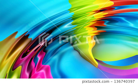 Bright abstract colorful background, circles from a drop on multicolor water Bright abstract colorful background, circles from a drop on multicolor water 136740397