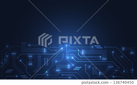 Abstract background with technology circuit board texture. Electronic motherboard illustration. Communication and engineering concept. Vector illustration Abstract background with technology circuit board texture. Electronic motherboard illustration. Communication and engineering concept. Vector illustration 136740450