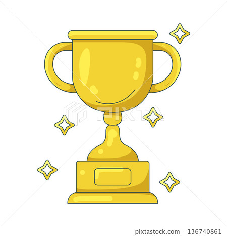 Illustration of gold trophy Illustration of gold trophy 136740861