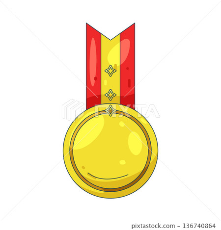 Illustration of award badge 136740864