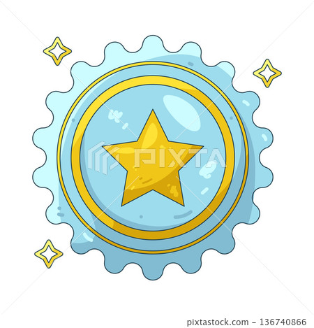 Illustration of award badge 136740866