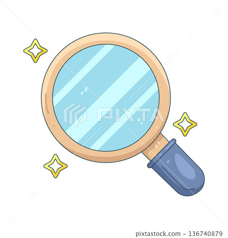 Illustration of magnifying glass Illustration of magnifying glass 136740879