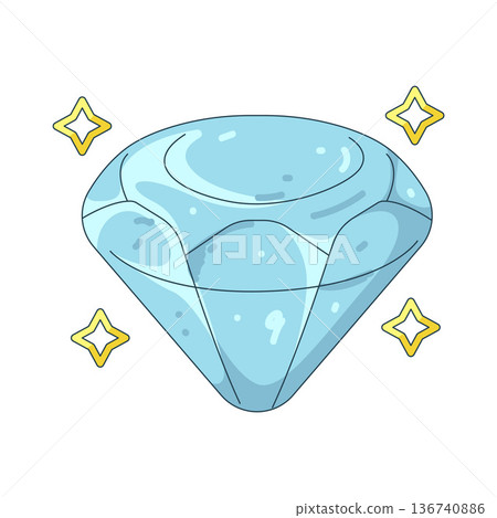 Illustration of gem Illustration of gem 136740886
