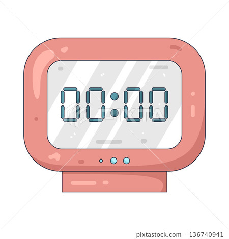 Illustration of digital timer 136740941
