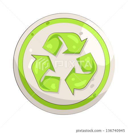 Illustration of recycle symbol Illustration of recycle symbol 136740945