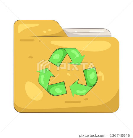 Illustration of recycle folder Illustration of recycle folder 136740946