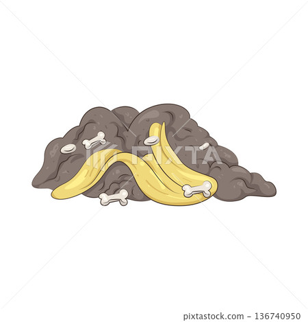Illustration of organic waste 136740950