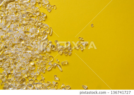 crystal on yellow background 136741727