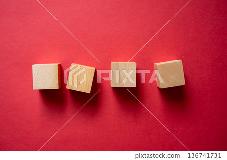 blank wooden block blank wooden block 136741731