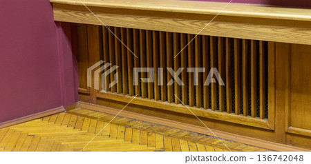 A custom wooden radiator cover A custom wooden radiator cover 136742048