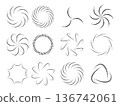 Dotted Spiral Symbol Set with Abstract Circular Swirl Shapes Halftone Geometric Elements EPS Vector Collection 136742061