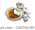 Curry and rice  136742199