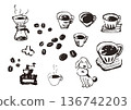 Coffee ink painting 2 136742203