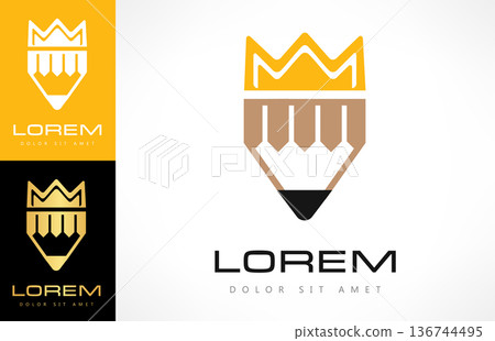 pencil and crown logo pencil and crown logo 136744495