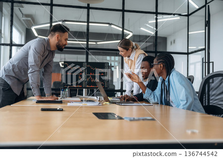 Business people are working in the office 136744542