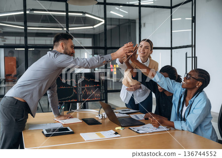 Business people are working in the office Business people are working in the office 136744552