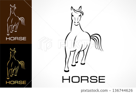 Horse logo. Vector illustration 136744626