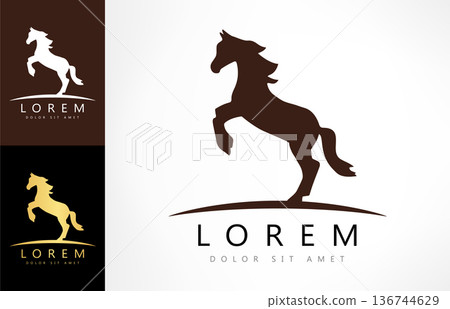 Horse logo. Vector illustration Horse logo. Vector illustration 136744629