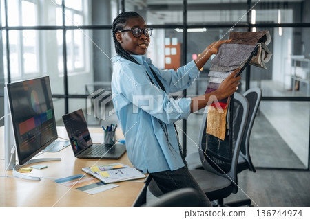 Designer is working in the office Designer is working in the office 136744974