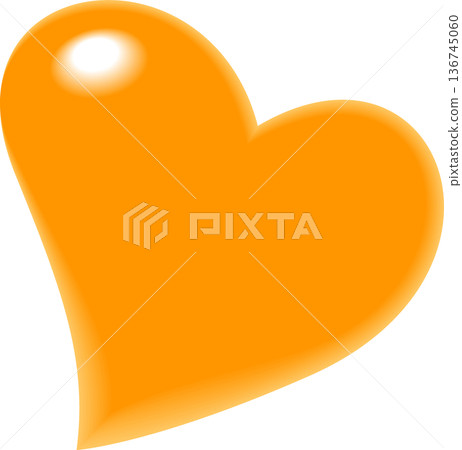 Orange plump heart Orange plump heart 136745060