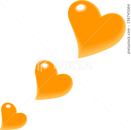 Orange plump heart Orange plump heart 136745064