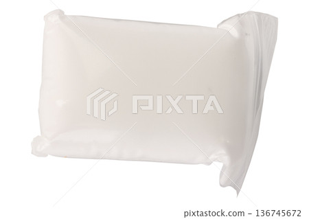 Color white modeling clay  clear plastic isolated on white background 136745672