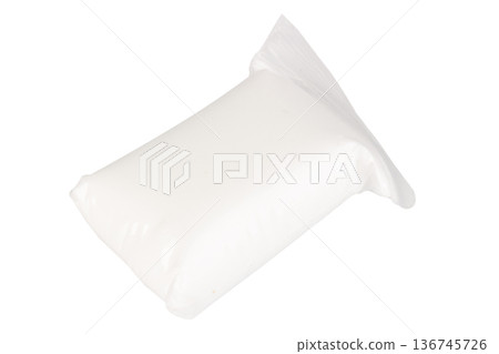 Color white modeling clay  clear plastic isolated on white background 136745726