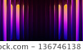Glass abstract background color light gradient 3d violet render rainbow effect. 136746138