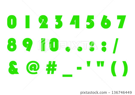 字母 4 字母數字 黃綠色 字母 4 字母數字 黃綠色 136746449