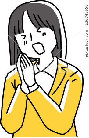 女人一起請求手 女人一起請求手 136746956